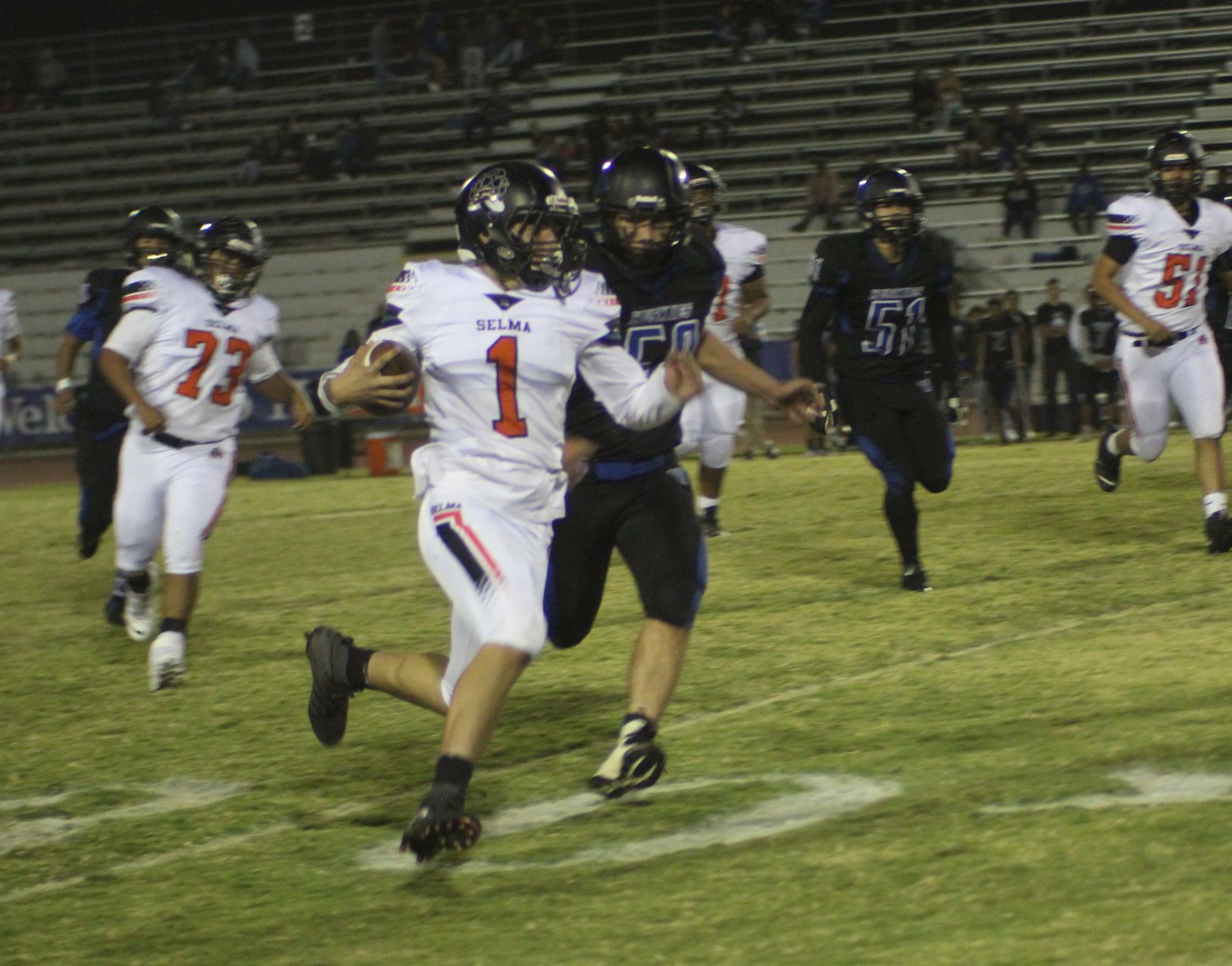 Bears demolish Huskies 49-0, start CSL at 1-0